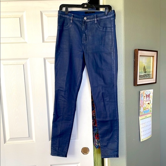 J Brand Blue Skinny Jeans Indigo Shimmer - Picture 2 of 7